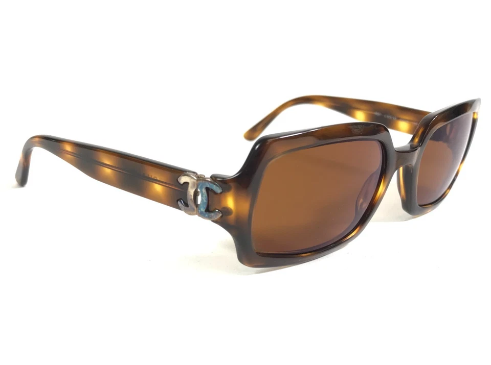 Chanel Sunglasses 5031 c.502/93 Havana Tortoise Sterling Silver w/ Brown Lenses - Image 4 of 4