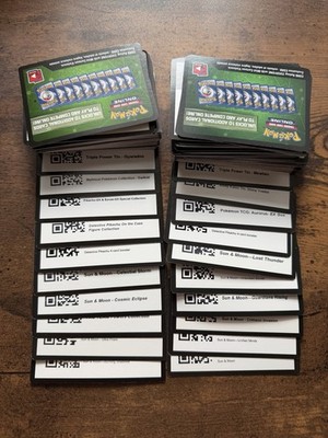 RARE Lot Of ~145 SUN & MOON ERA ONLY Pokemon TCG Live Online Code Cards COSMIC
