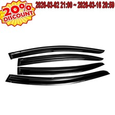 Window Visors For 2012-2015 Honda Civic 3D Wavy 4Pcs JDM Mugen Style