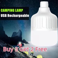1x Camping Light Lantern LED USB Rechargeable Outdoor Tent Lamp Night Light Bulb