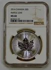 2014 Canadian Silver Maple Leaf 1 oz — photo from another recent sale