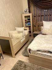 Schlafzimmermöbel-Set 5-tlg Holz hell beige/...