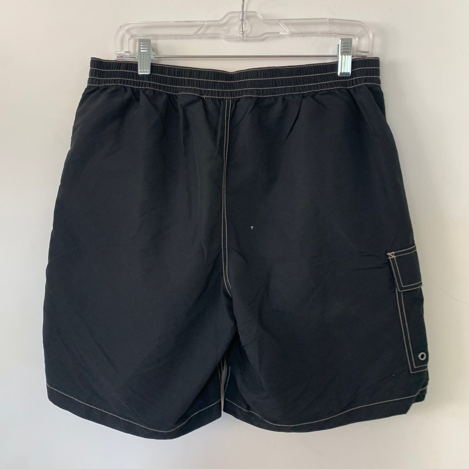 Polo Ralph Lauren Mens Black Swim Trunks with Red Pon… - Gem