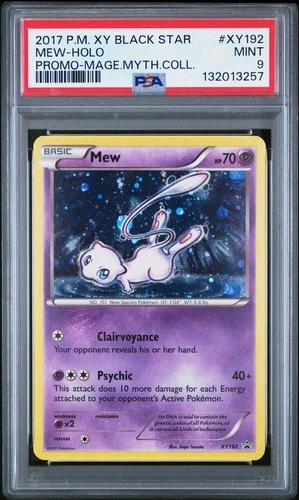 2017 POKEMON XY BLACK STAR PROMO MEW #XY192 HOLO PSA 9 MINT #132013257