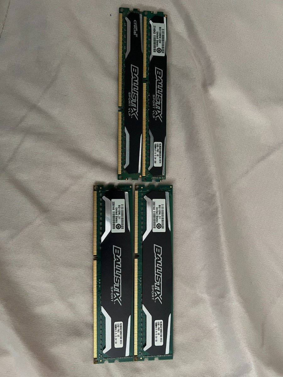 32 GB (4x8) DDR4 RAM Crucial DIMM 1600 MHz SDRAM Desktop Memory