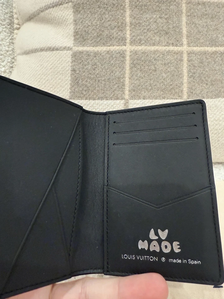 Nuevo Louis Vuitton LVxNigo Organizador de Bolsillo Monograma Negro Rojo Denim M81015 Foto 3 de 4