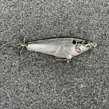 Bagley's Spin'r Shad #3 SS-3 Vintage Topwater Prop Bait Black Silver Foil SS3-BS