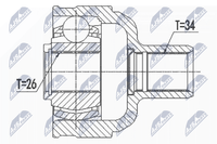 Gelenksatz Antriebswelle NTY NPW-PL-084 FüR Opel Meriva GroßRaumlimousine S10