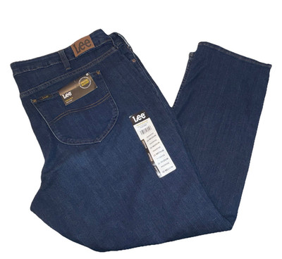Lee Women's Bootcut Jeans Dark Wash Blue Denim Cotton 5-Pocket Size 22