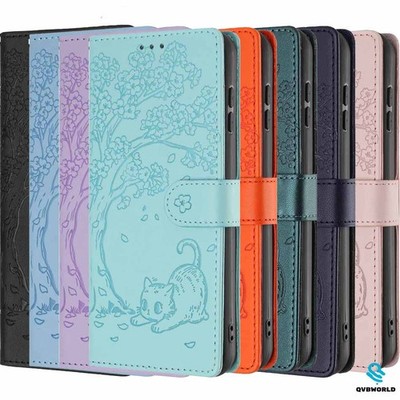 Für Huawei P50 Pro P50 P40 P30 P20 P10 Y6P Baumprägung Wallet Case Handy Hülle