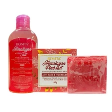 Bonita Himalayan Pink Salt Bundle – SPF30 Oil + Exfoliating Soap