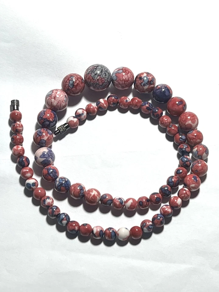 COLLANA A TORRE 45 CM CON PERLE 6-15 MM - Immagine 2 di 4