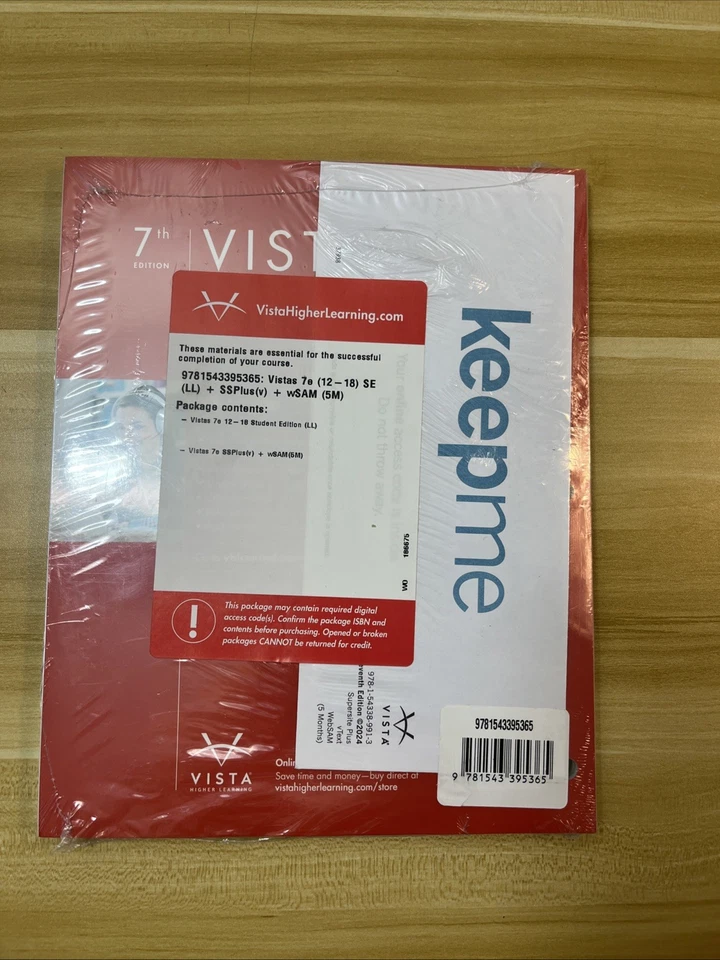 SEALED Vistas Introduccion A La Lengua Espanola Lessons 1-10 6th Ed Loose-Leaf - Image 2 of 2