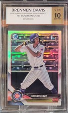 2018 Bowman Chrome Draft Refractors BDC47 BRENNEN DAVIS CGS-10 GEM MINT 
