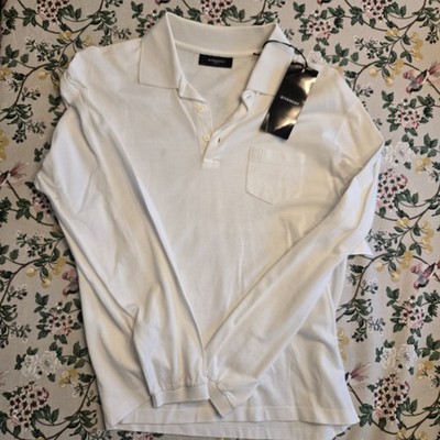 New Givenchy Logo Long Sleeve Polo XL Authentic White Limited Edition 