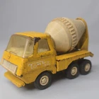 Vintage Tiny Tonka Cement Mixer Truck #55010 – Yellow/White Steel – 1970s 1980s