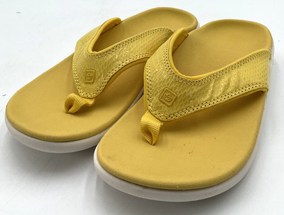 Spenco Yumi Gecko Women's Size 7 D (Wide) Yellow Sandals NWOB