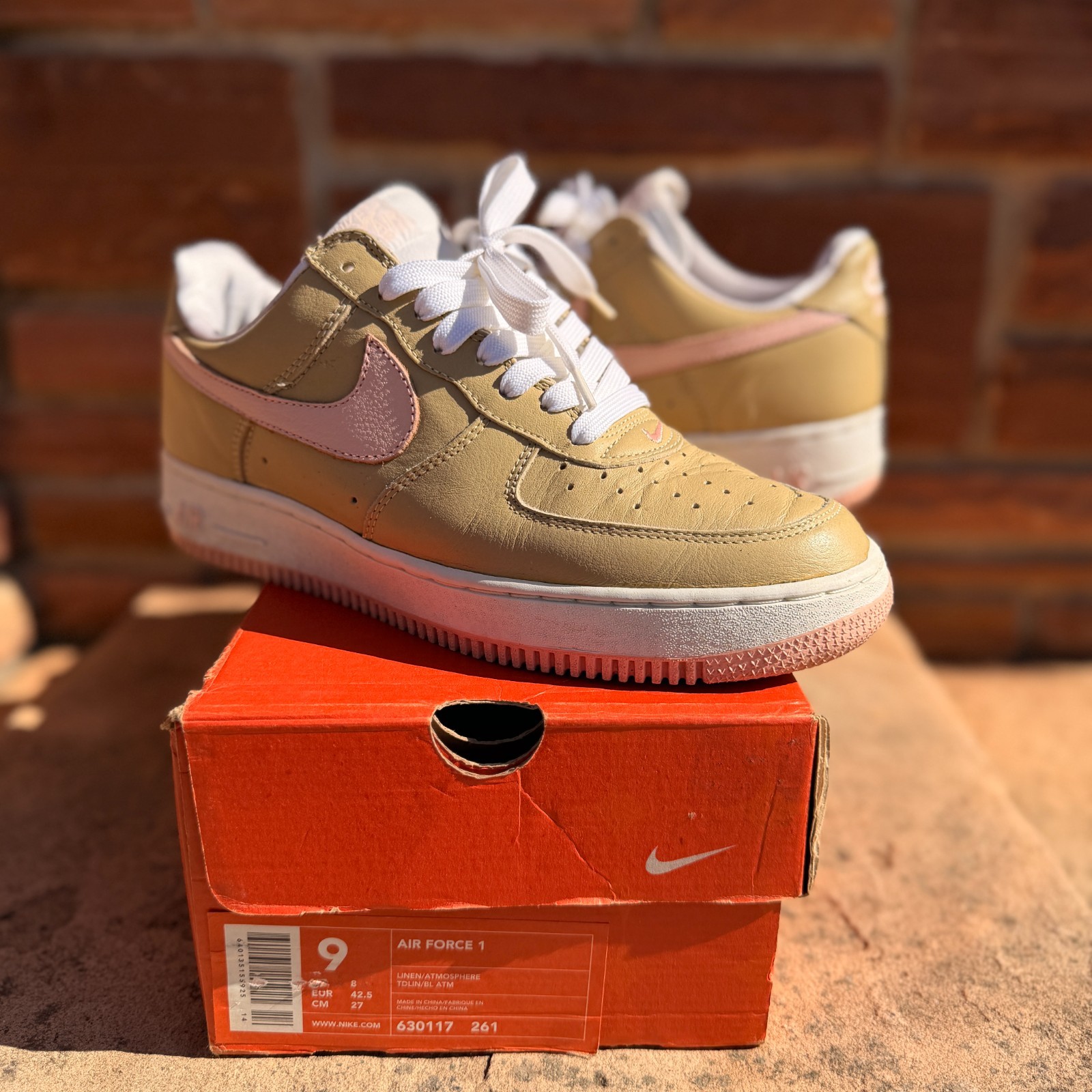 2001 Nike Air Force 1 Low Linen Atmostphere CO.JP Vintage Japan Exclusive OG 9
