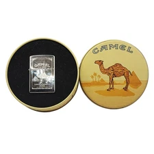 Vintage Camel Zippo Lighter 1994 Turkish Blend Chrome Collectible Tin USA Made