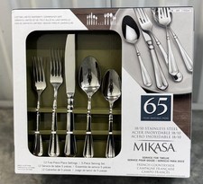 Mikasa French Countryside 18/10 Stainless 65pc Flatware Set Service for 12