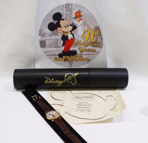 Disney Artist Hand Drawn Watch Mickey 40 Magical Years Limited Edition NEW - Afbeelding 1 van 6