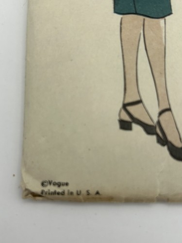 Abito due pezzi anni 40 Vogue 5384 modello cucito taglia 14 non tagliato non stampato istruzioni FF - Foto 4 di 11