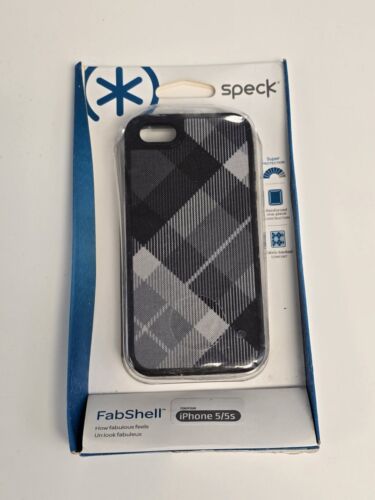 NEW SPECK FabShell MegaPlaid Black Case iPhone 5 5S SPK-A0762 - New Sealed