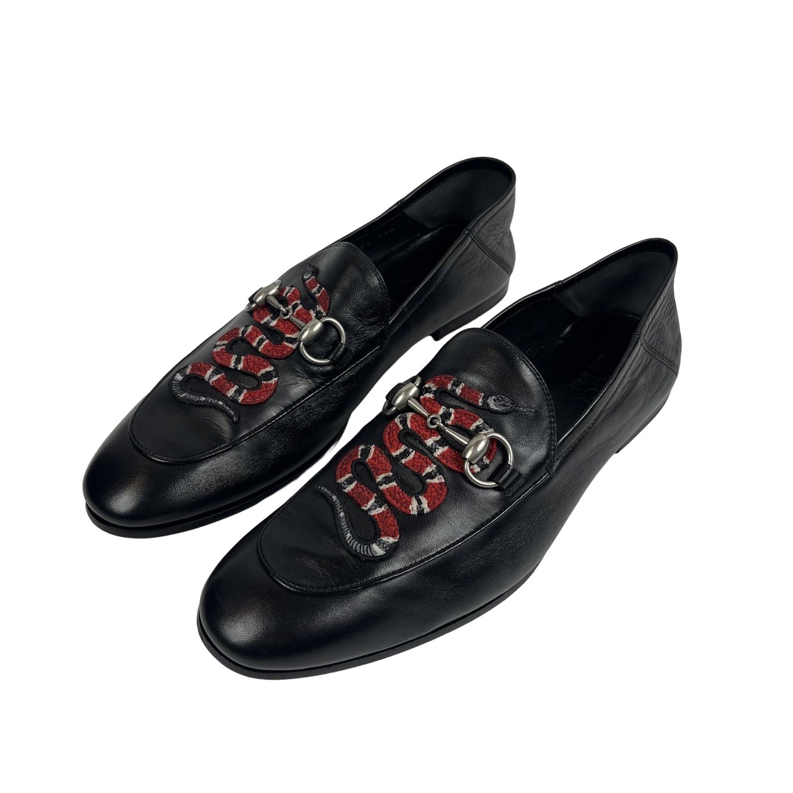 Gucci Princetown Horsebit Snake Embroidered Loafers UK8.5 Genuine