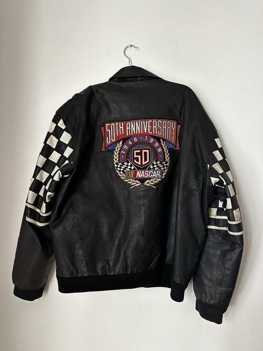 NASCAR Leather Jacket 50th ANNIVERSARY Jeff Hamilton Racing NASCAR Leather Jacket 50th ANNIVERSARY Jeff Hamilton Racing