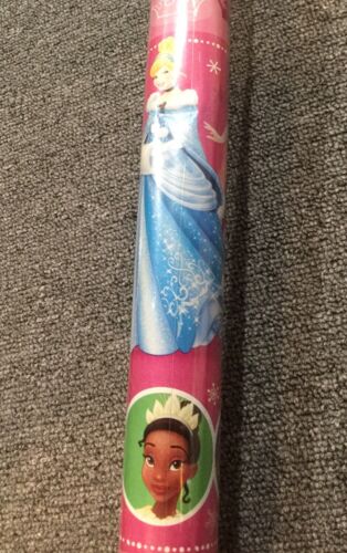 20 sqft Disney Princesses Wrapping Paper Gift wrap Tiana Belle Cinderella Aurora - Picture 7 of 7