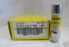 New Lot Bussmann LP-CC-5 LPCC 5 Amp Fuses Low Peak Class CC 600V NIB