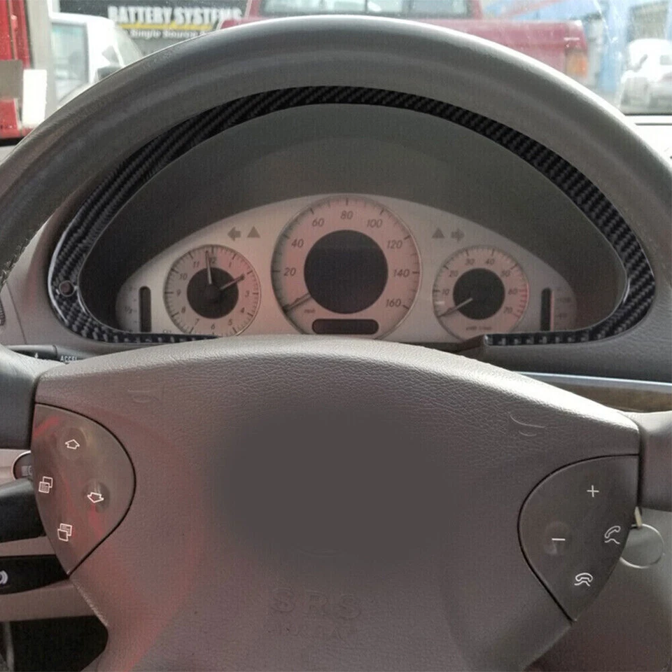 Cubierta interior del velocímetro de fibra de carbono 1 pieza para Mercedes-Benz Clase E W211 Foto 3 de 4