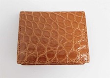 Giorgio Armani Brown Genuine Alligator Coin C...
