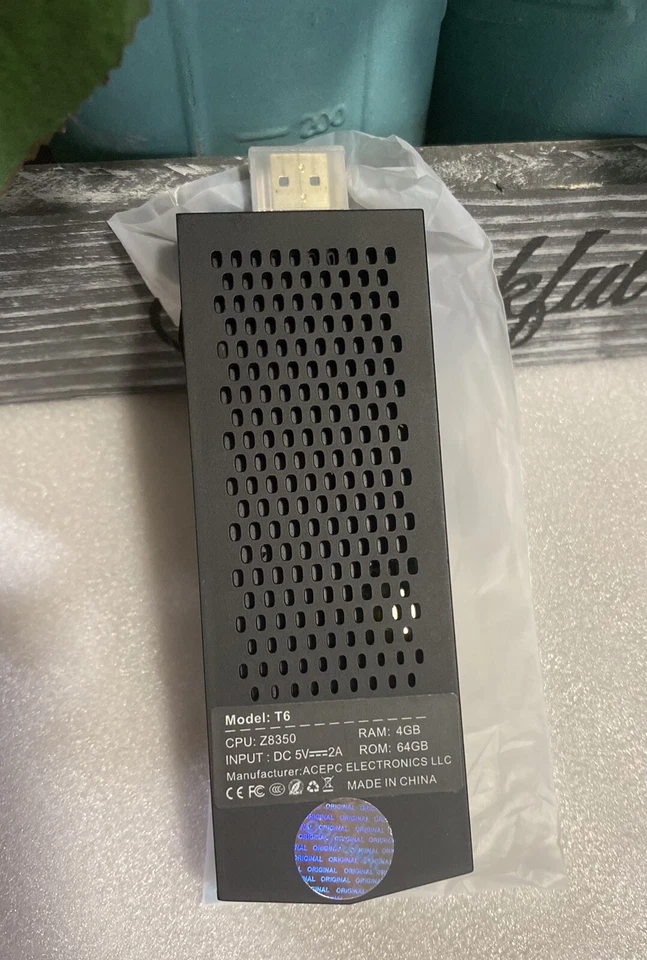 ACEPC T6 Intel Cherry Trail Atom Z8350 Pocket PC 4gb RAM/64gb ROM Black New - Image 4 of 4