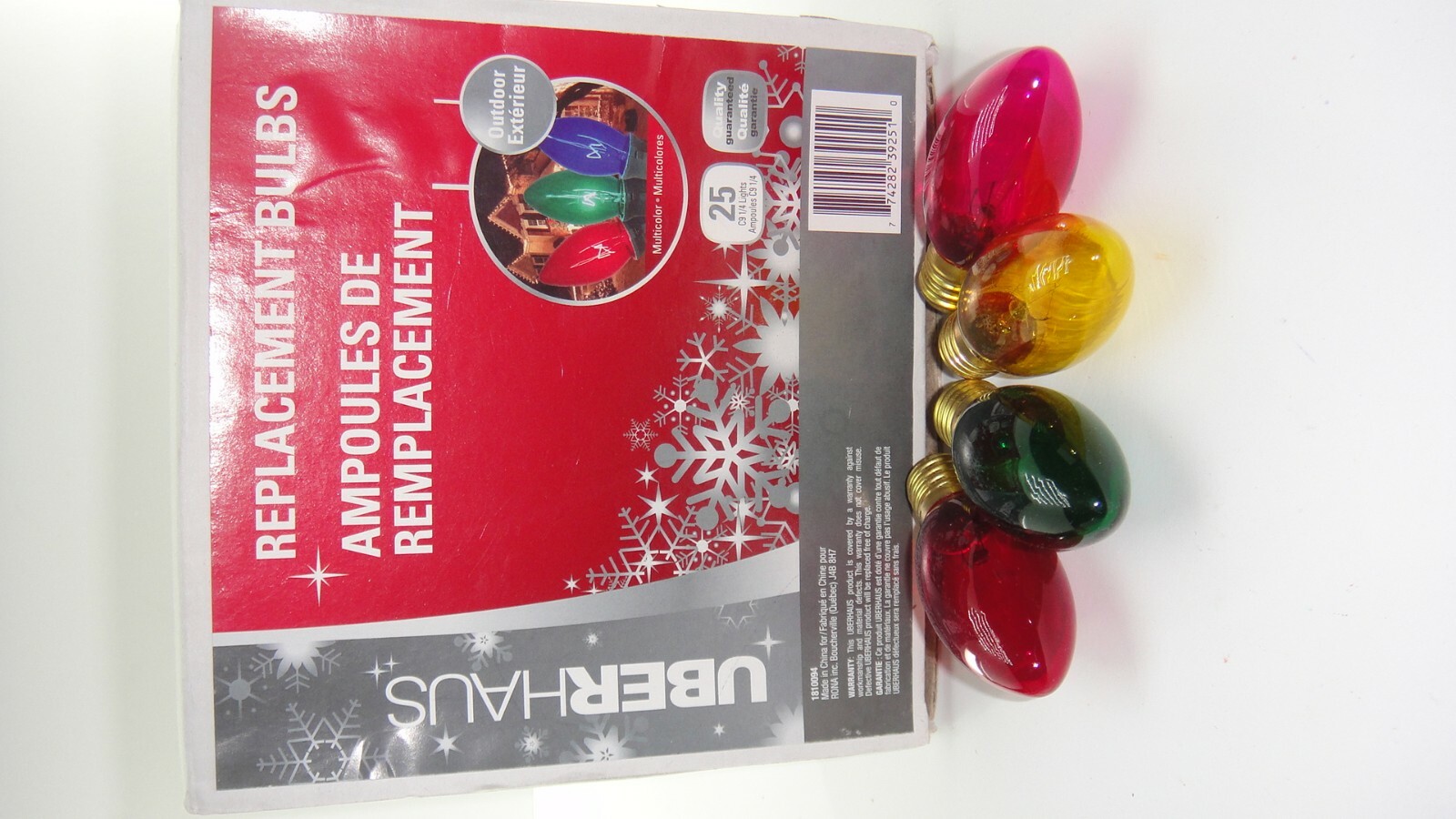Outdoor Bulb Uberhaus 71 Multicolor bulbs C9 1/4 Red Green Blue Yellow Pink eBay