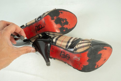 Vintage Burberrys London Nova Check Heels Shoes Size 37 - Picture 8 of 9