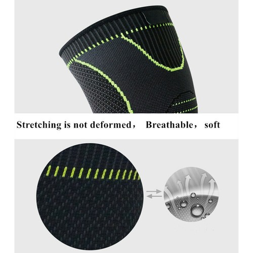 Knee Sleeve Compression Brace Support For Sport Gym Joint Pain Arthritis Relief - Picture 7 of 8