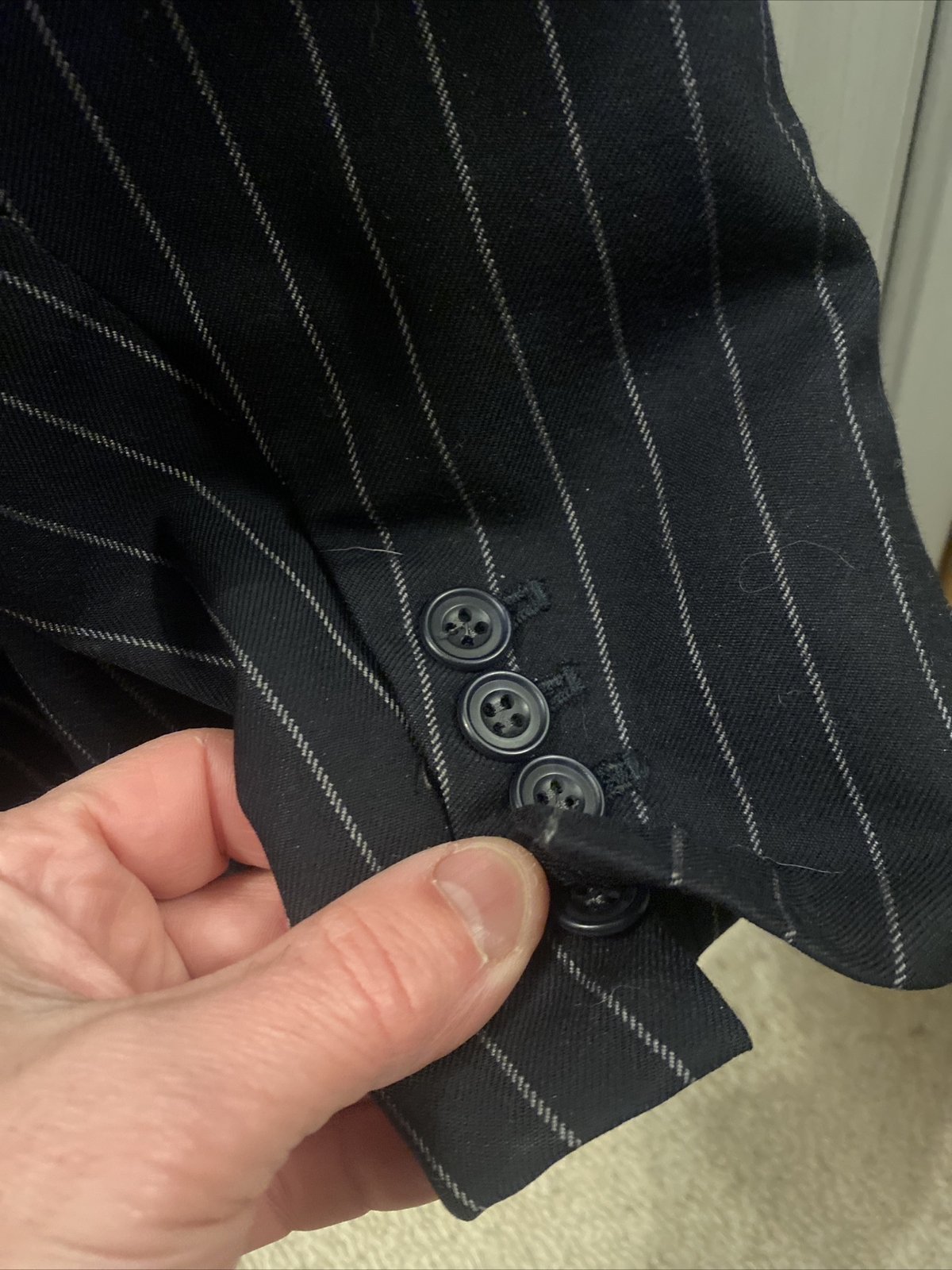 Hackett All Wool Dark Blue Pinstripe Suit eBay