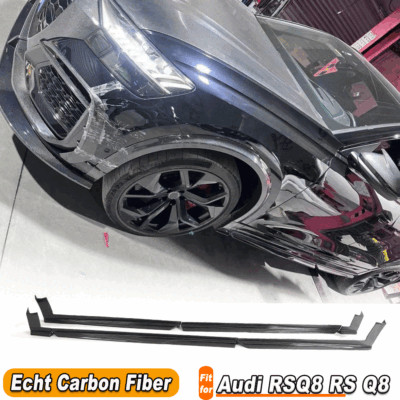 Passt für Audi RS Q8 RSQ8 2020-2024 Carbon Seitenschweller Side Skirts Spoiler 