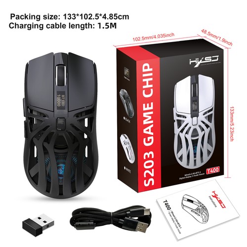 2025 New T400 3-mode wireless gaming mouse USB-type C office mouse for PC laptop - Picture 11 of 26