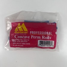 Marianna Concave Perm Rods Short Blue 1/4" 12 Pack Item 10123 w/ Bands