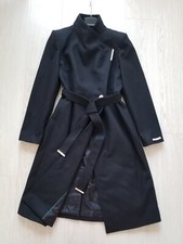 Ted Baker Rose Wool Cashmere Wrap Coat Black Size 4 Uk 14 Bnwt  £339