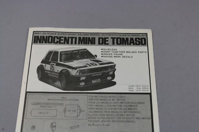 Maquette Imai 1/20 - Innocenti Mini De Tomaso Super Sport (B-835) - État Neuf Sous Scellés