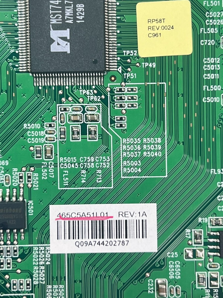 Carte FRC Pour TV Toshiba 65L5400U – Référence 75039399 (465C5A51L01) – Occasion Fonctionnelle
