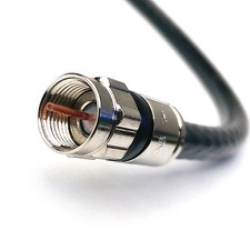 USA MADE TRI-SHIELD 3GHZ 75 OHM RG6 COAXIAL JUMPER CABLE COMPRESSION F-CONNECTOR