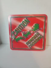 1984 Hallmark " Caution Reindeer Crossing" Paper Cut Out Sign