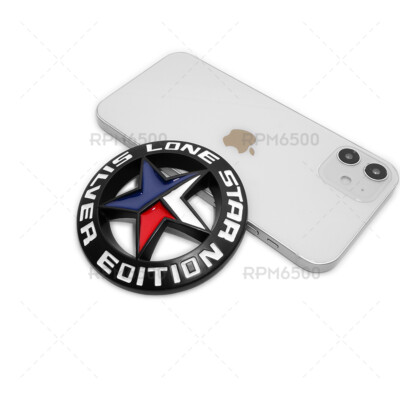 2pcs Chrome Lone Star Texas Edition Car Trunk Emblem Badge Decal Sticker - Foto 3