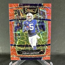 Jahan Dotson 2022 Panini Select Draft Picks #87 Concourse Red Lazer Prizm