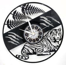 TIGER |Vinyl Record Clock | Wall Art | Unique gift | Wild Decor | FREE SHIPPING