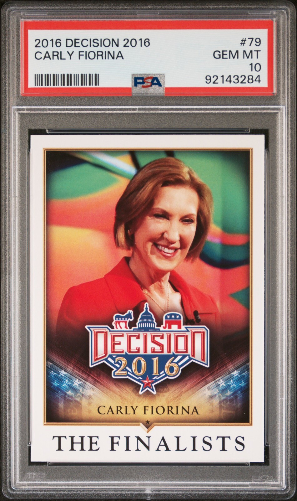 Carly Fiorina 2016 Decision Rookie PSA 10 RC #79